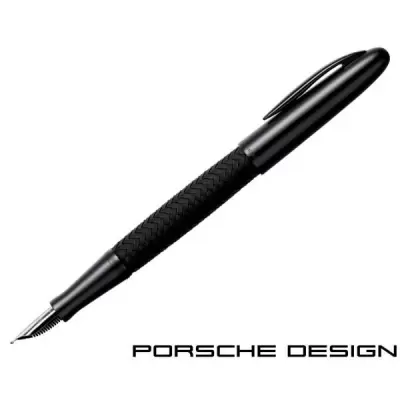 PORSCHE DESING TecFlex Siyah-Çelik Dolma Kalem P3110